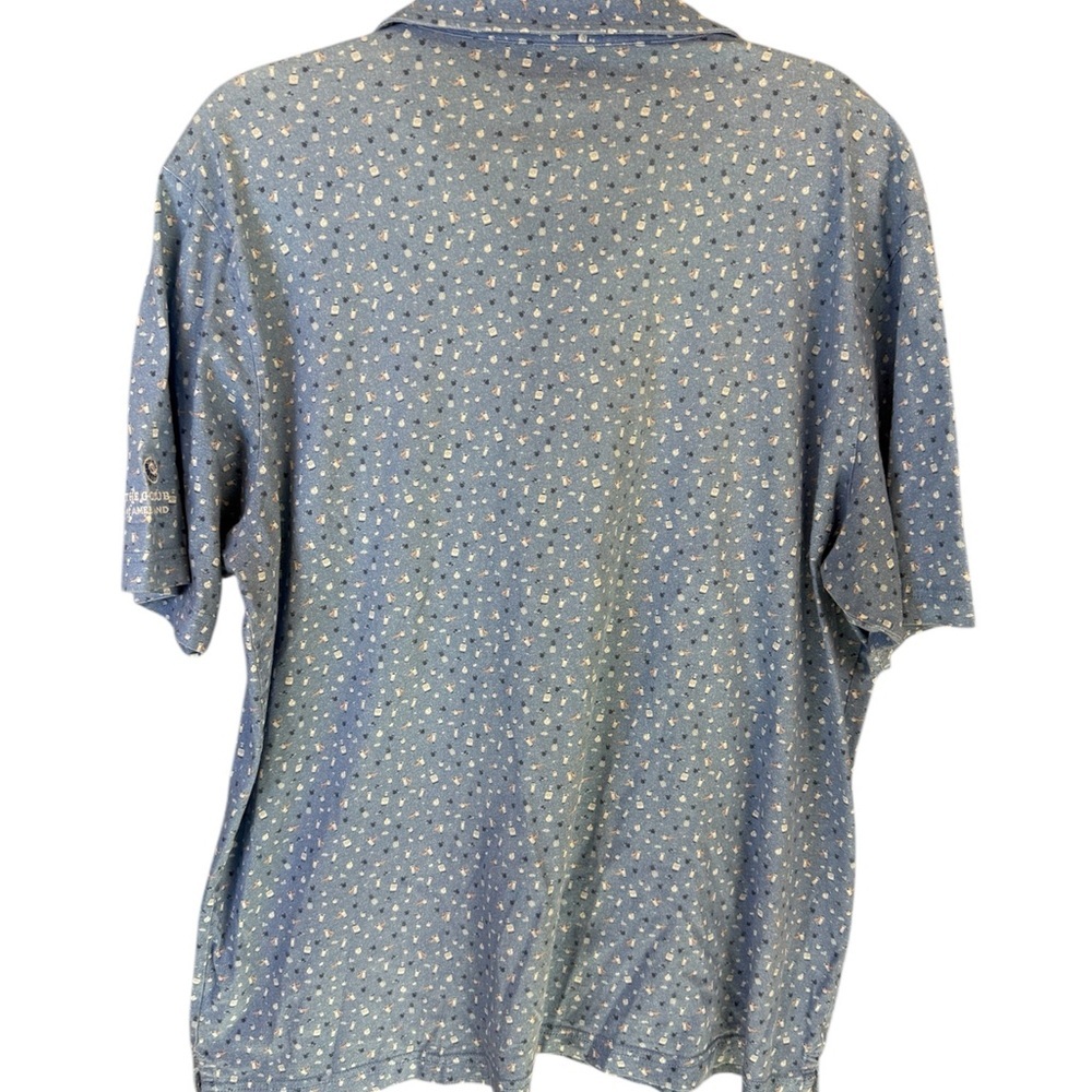 Peter Millar Blue seaside patterned golf shirt - Picture 2 of 8